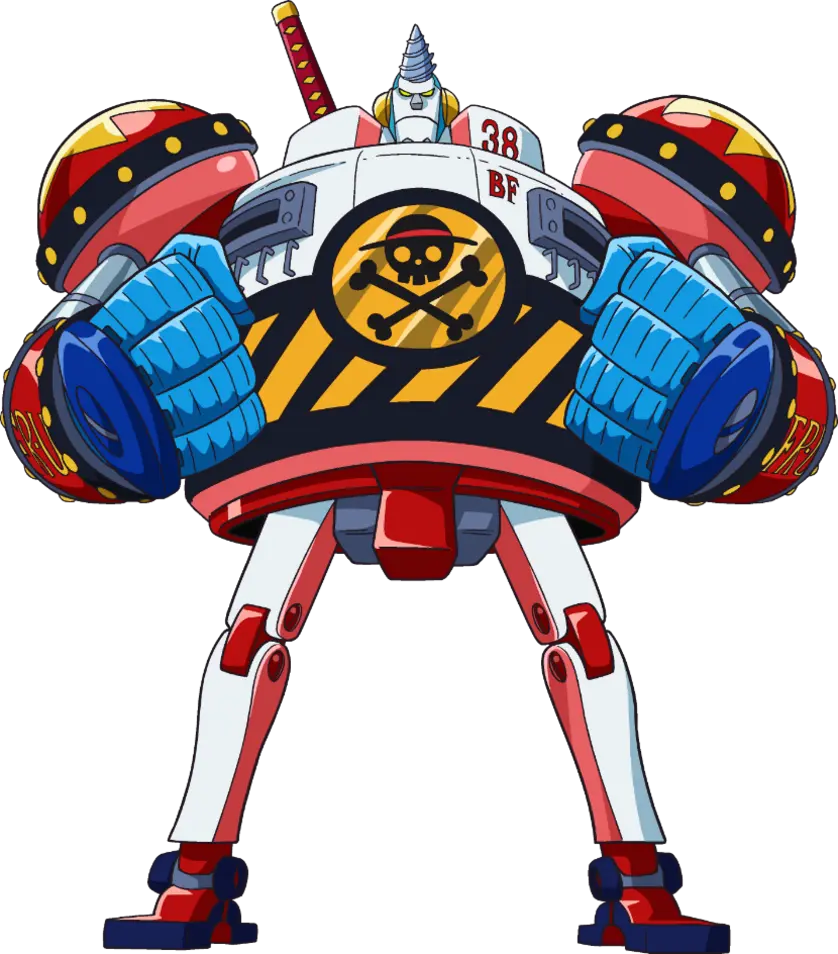 Franky – The Super Cyborg Shipwright 3 Franky showcasing his cyborg modifications