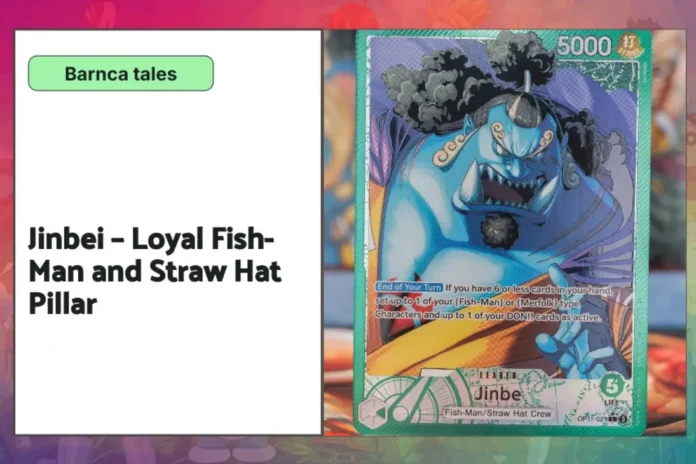 Jinbei guiding the Sun Pirates, exemplifying leadership and unity.