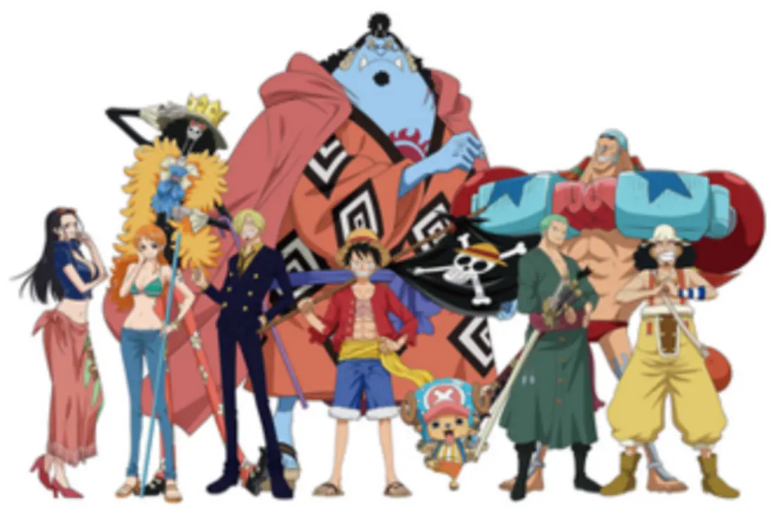 Luffy leading his crew