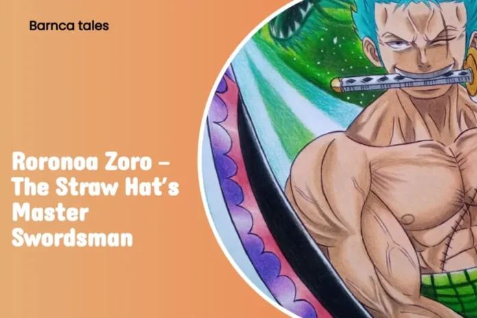Zoro demonstrating his sword style