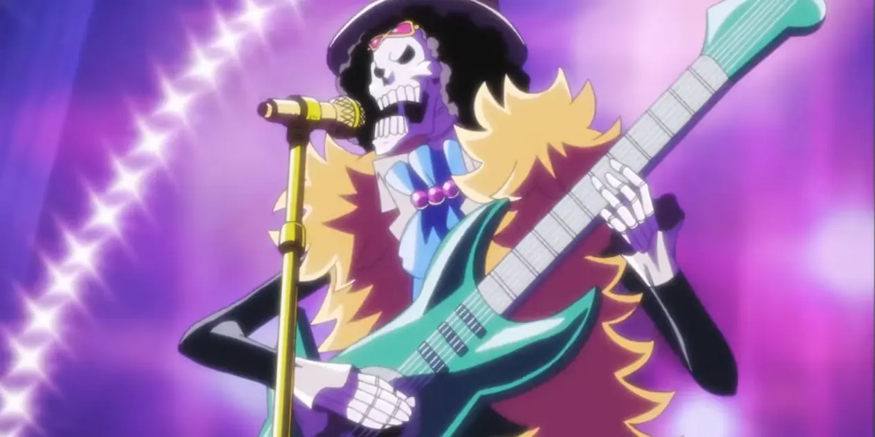 Brook playing a musical concert